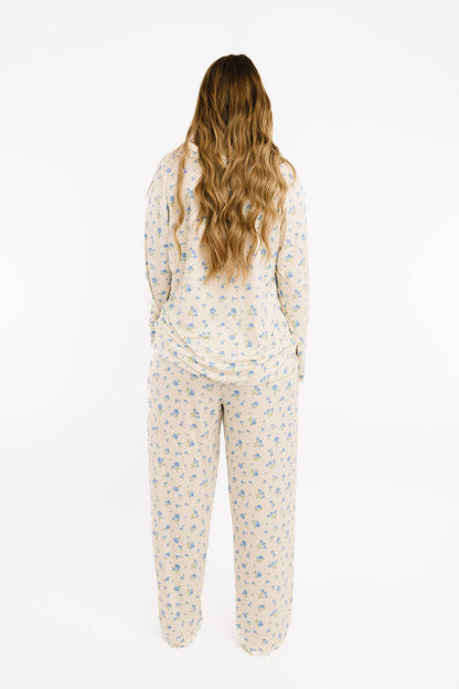Blue Blooms Women's Bamboo Set