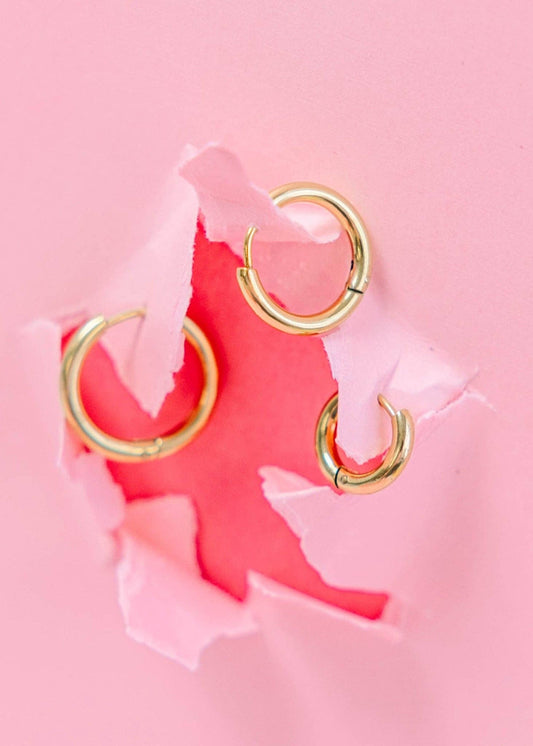 Gold Huggies: 10mm