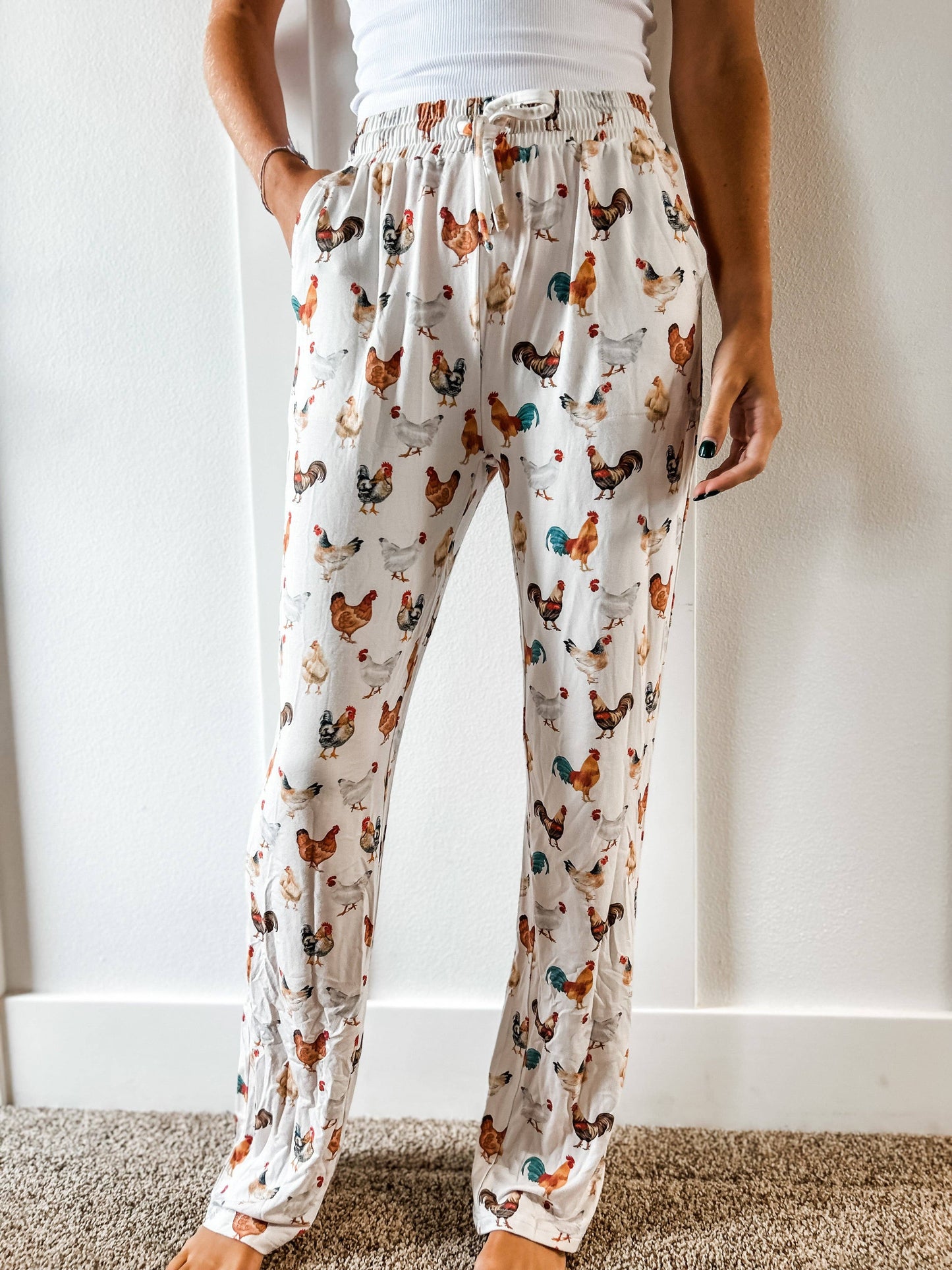 Chicken Bamboo Pajama Lounge Pants (Adult)