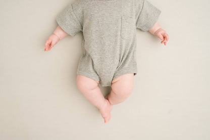 Stormy Waffle Pocket Romper