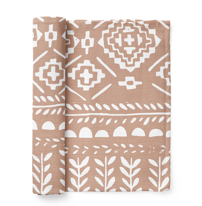 Muslin Swaddle Baby Blanket - Tapestry Swaddle: Green Spruce