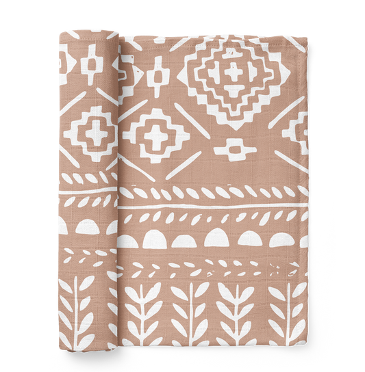 Muslin Swaddle Baby Blanket - Tapestry Swaddle: Green Spruce