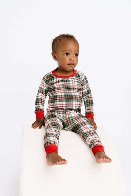 Christmas Plaid Bamboo Set
