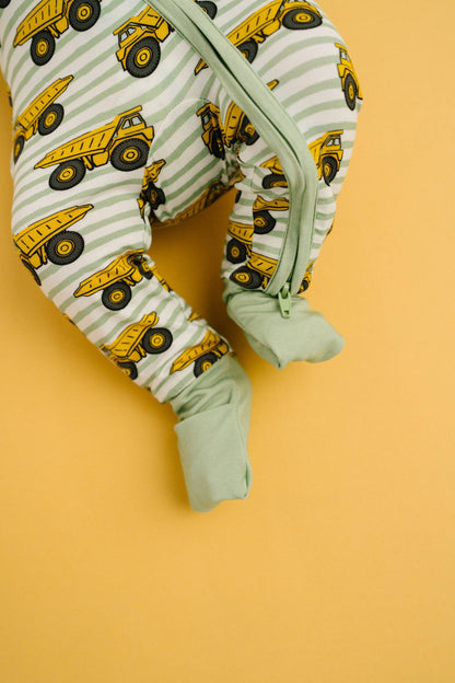 Dump Trucks Bamboo Sleeper: 0-3M