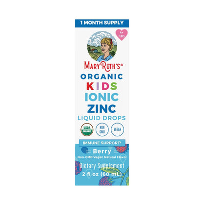 Berry Organic Kids Ionic Zinc Liquid Drops Supplement, Vegan