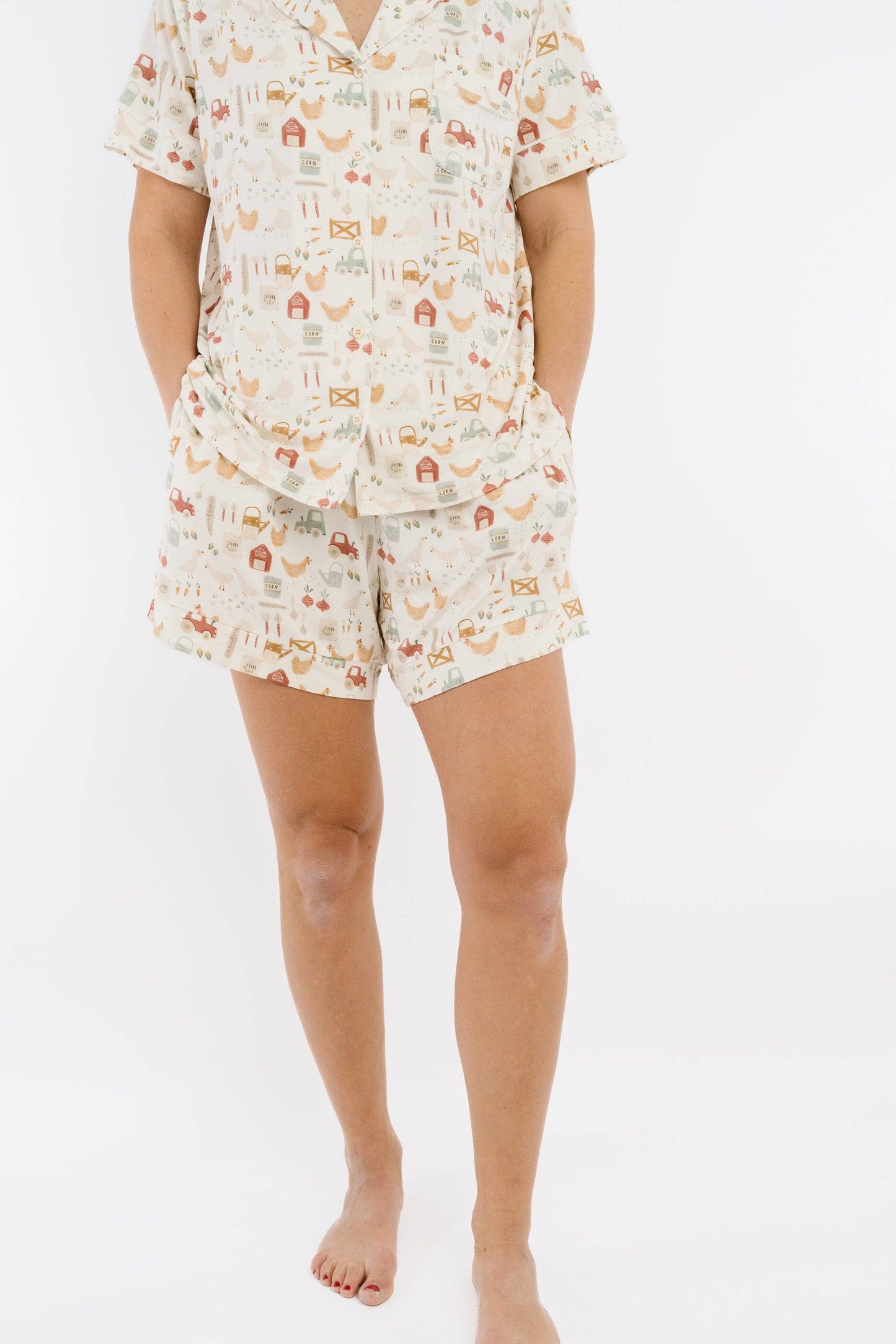 Country Morning Women's Short Bamboo Set