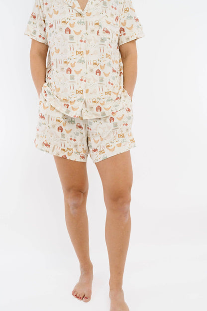 Country Morning Women's Short Bamboo Set