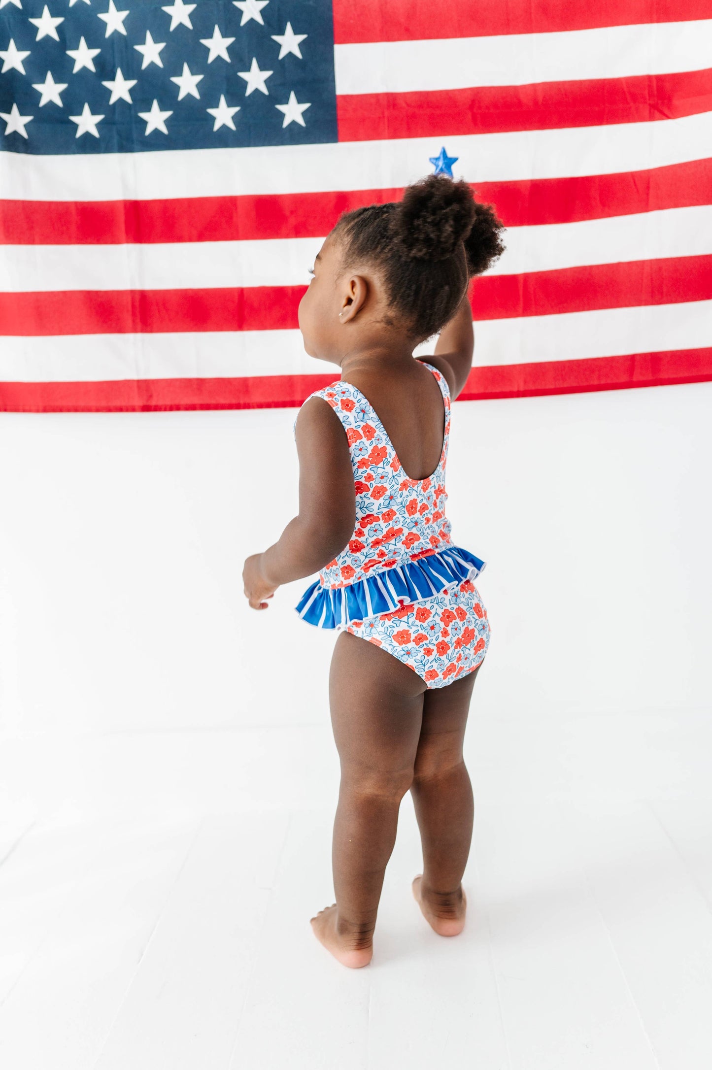 Ditsy 4th of July Floral | Skirted ONE-Piece