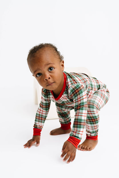 Christmas Plaid Bamboo Set
