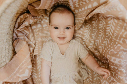 Muslin Swaddle Baby Blanket - Tapestry Swaddle: Green Spruce