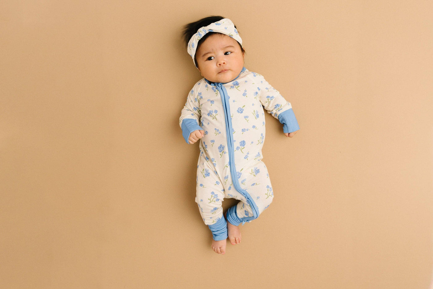 Blue Blooms Bamboo Sleeper: 0-3M