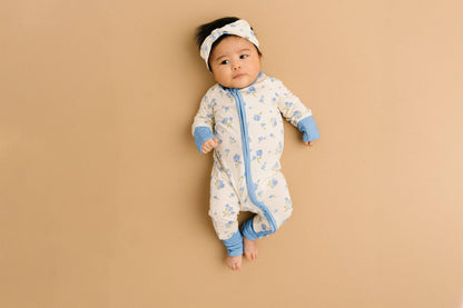 Blue Blooms Bamboo Sleeper: 0-3M