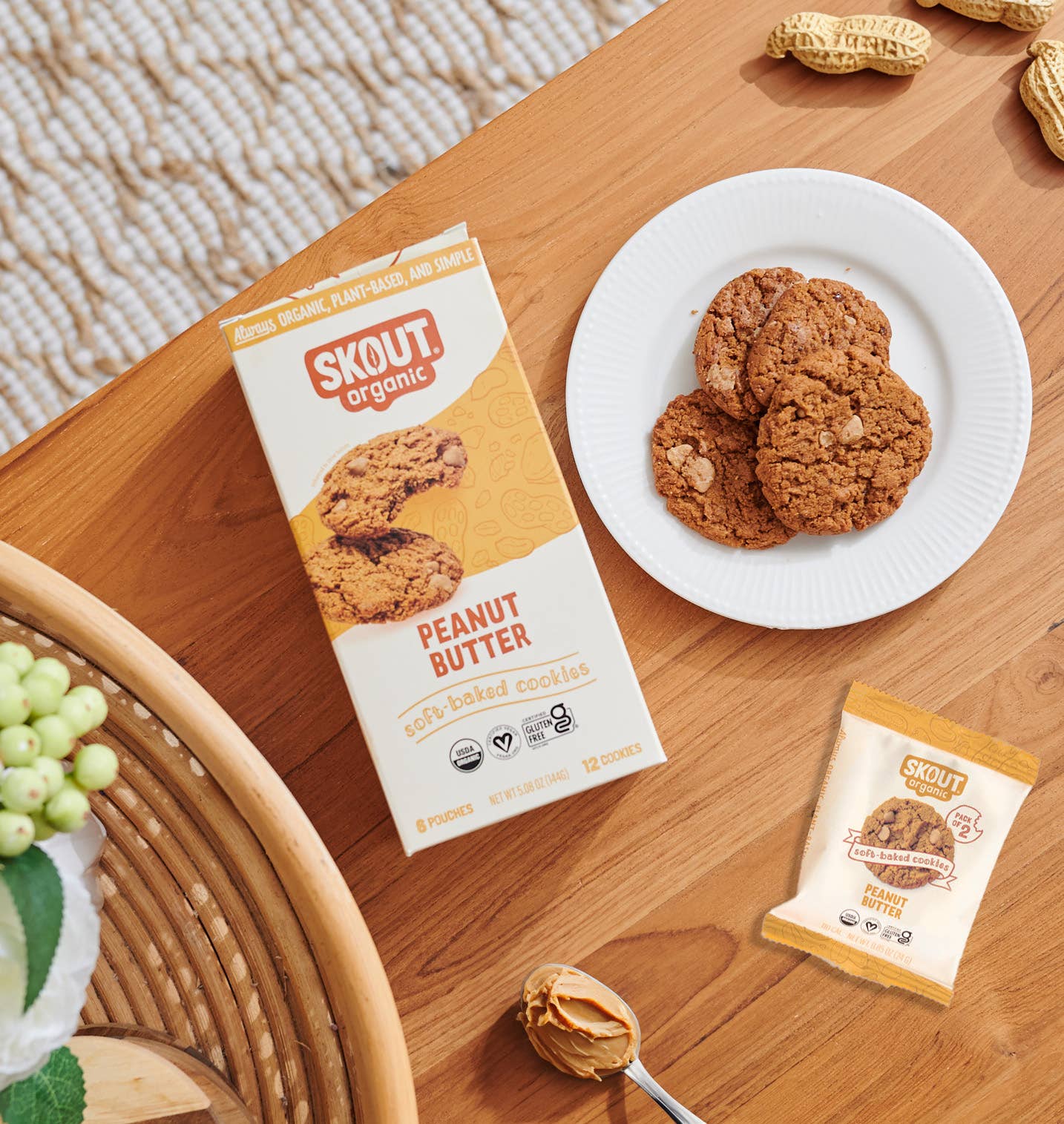 Skout Organic Peanut Butter Soft Baked Cookies | Gluten-Free