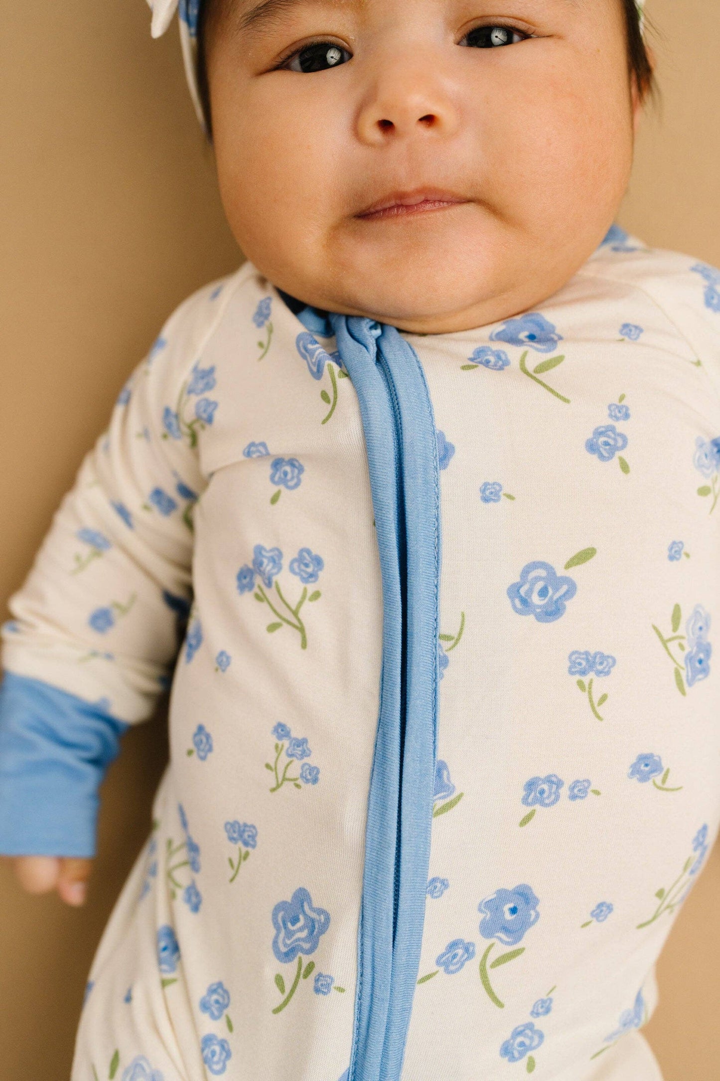 Blue Blooms Bamboo Sleeper: 0-3M