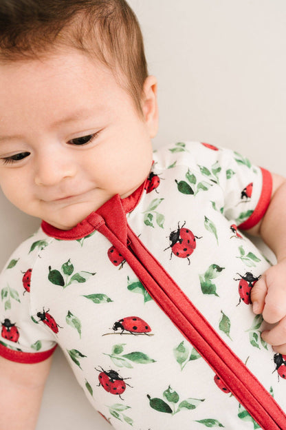 Little Ladybugs Bamboo Short Romper: 3T