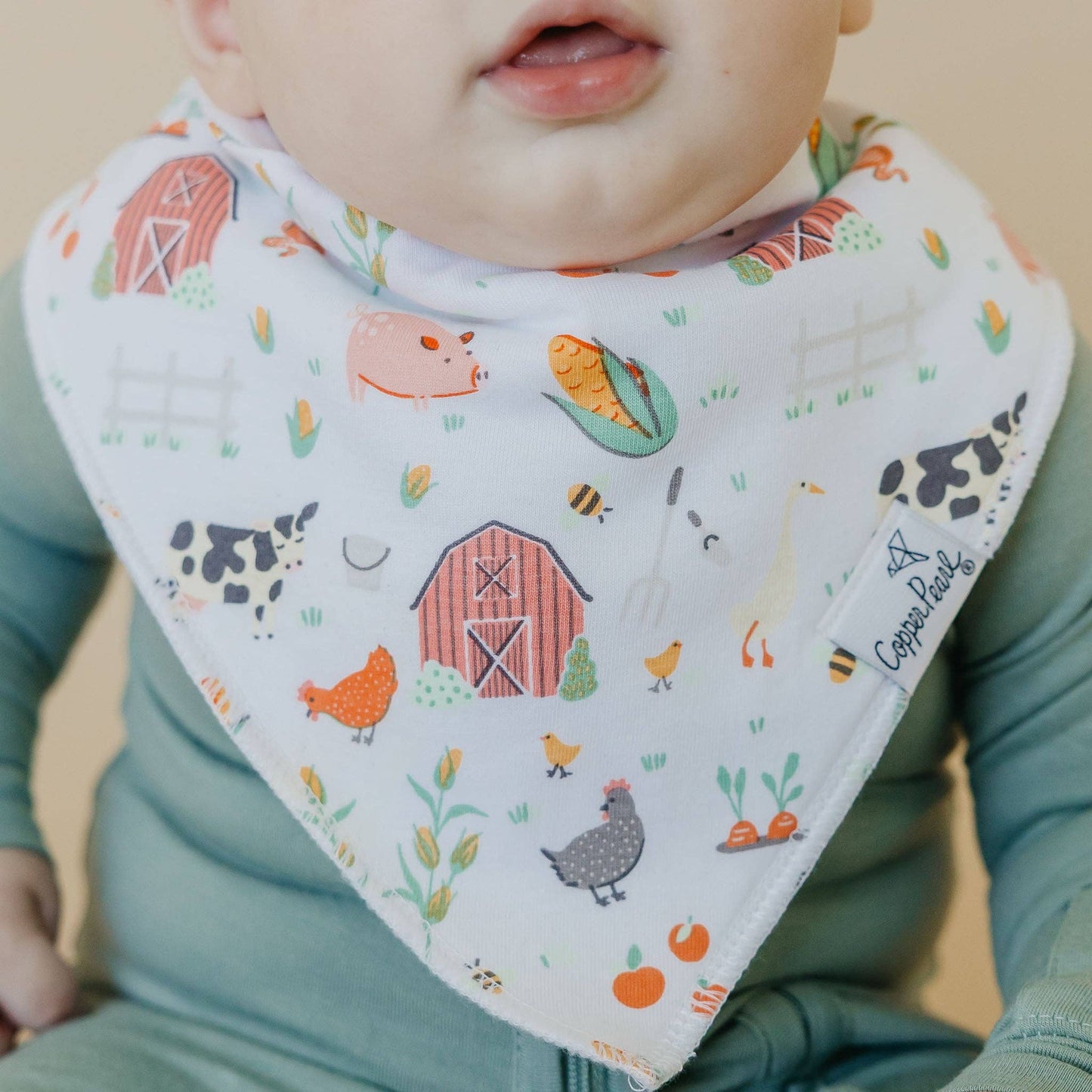 4 Pack Baby Bandana Bibs - Farmstead