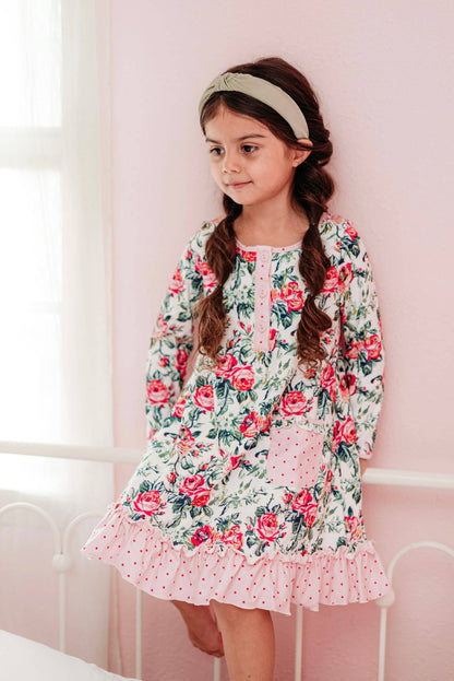 Pink Sweater Print Christmas Top Knot Headband