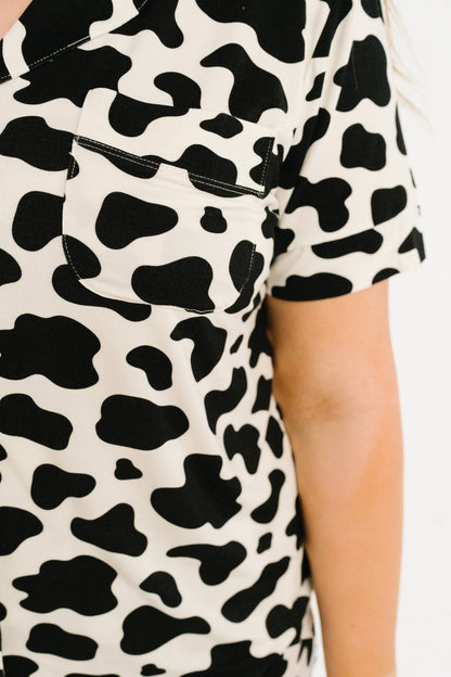 Classic Cow Women's Short Bamboo Set