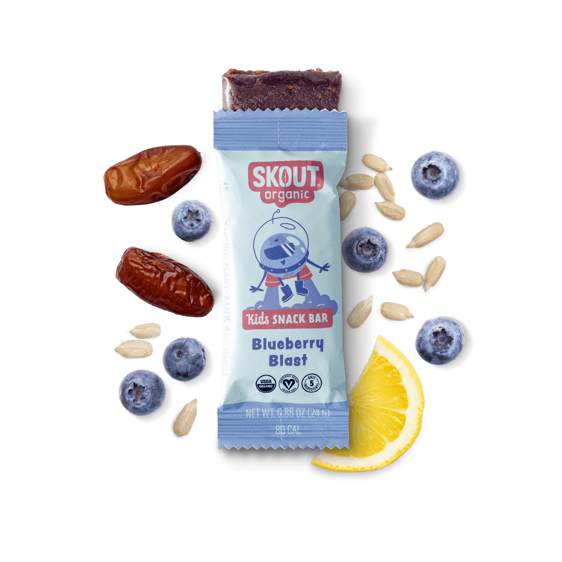 Skout Organic Blueberry Blast Kids Snack Bar | Nut-Free