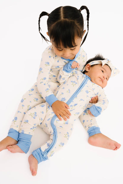 Blue Blooms Bamboo Sleeper: 0-3M