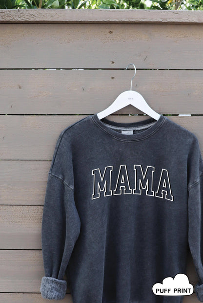 MAMA Puff Print Mineral Graphic Sweatshirt