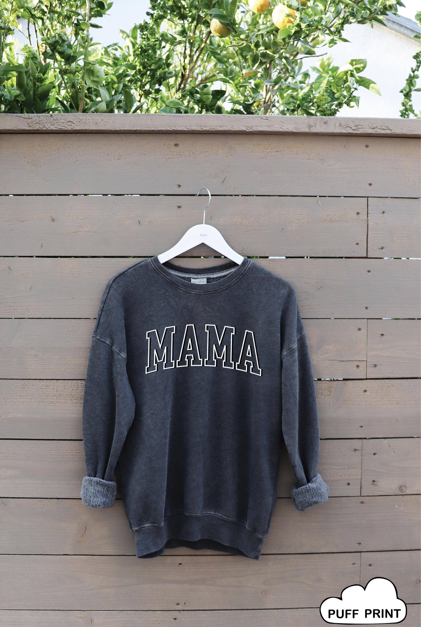 MAMA Puff Print Mineral Graphic Sweatshirt