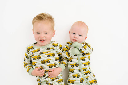 Dump Trucks Bamboo Sleeper: 0-3M