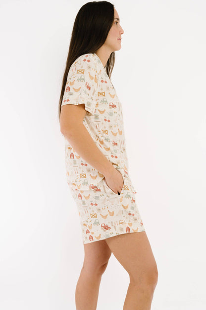 Country Morning Women's Short Bamboo Set