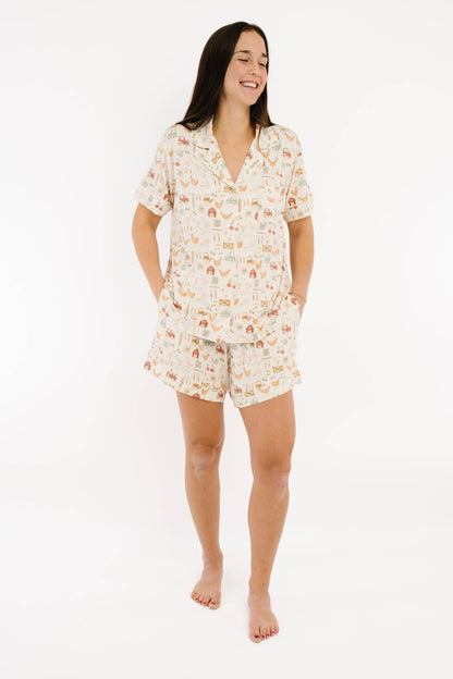 Country Morning Women's Short Bamboo Set