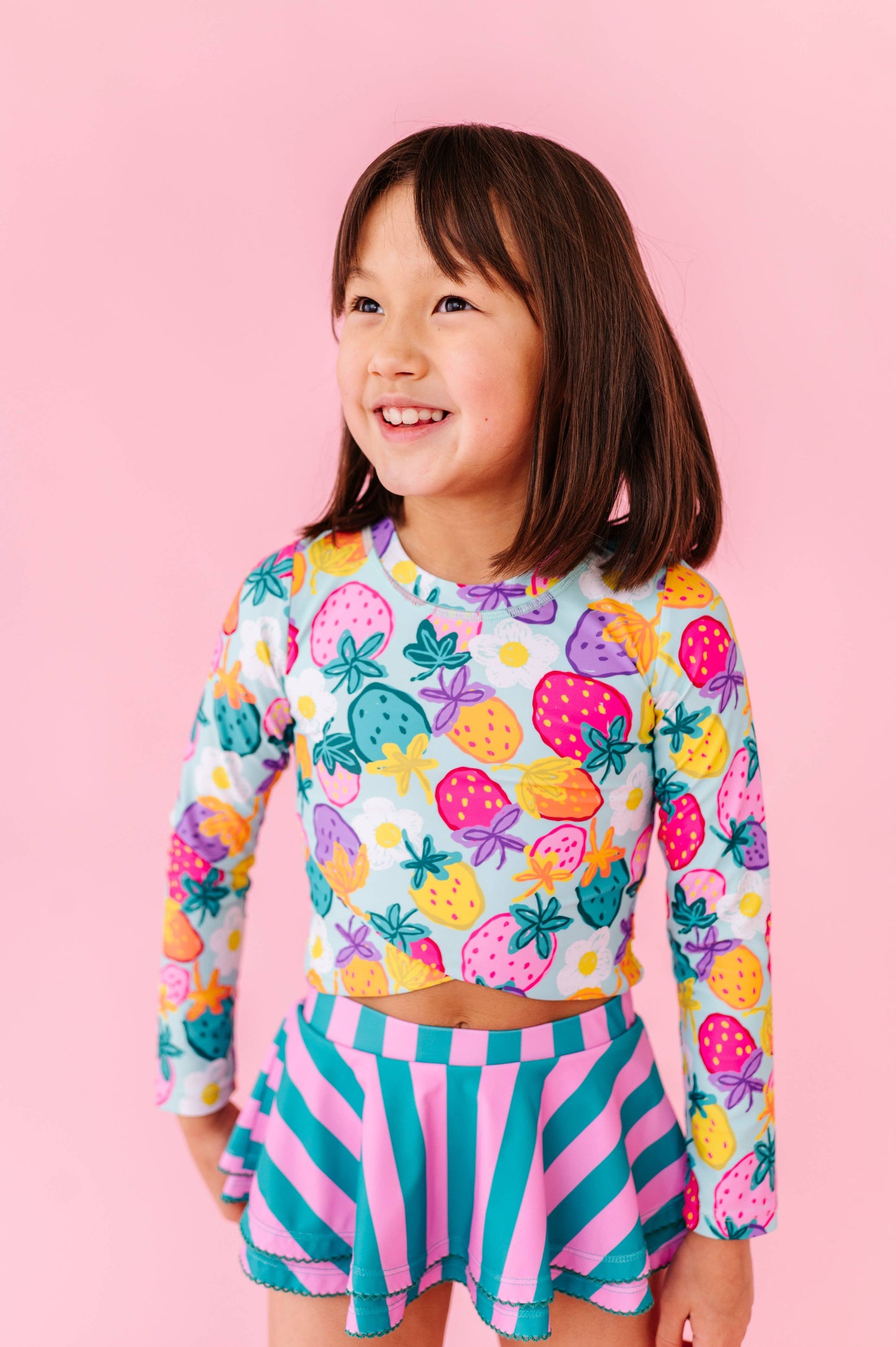 Sweet Strawberry | RASHGUARD SKIRTED 2-PIECE