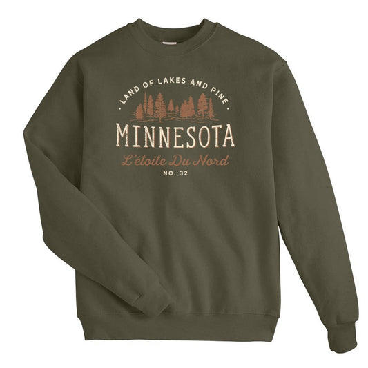 Maple Grove Crewneck: Fatigue Green