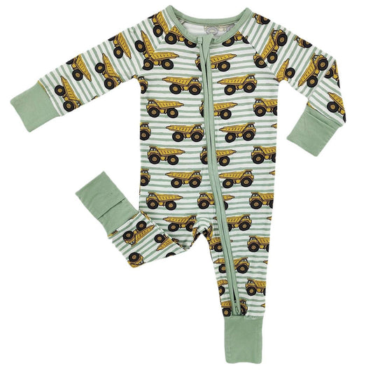 Dump Trucks Bamboo Sleeper: 0-3M