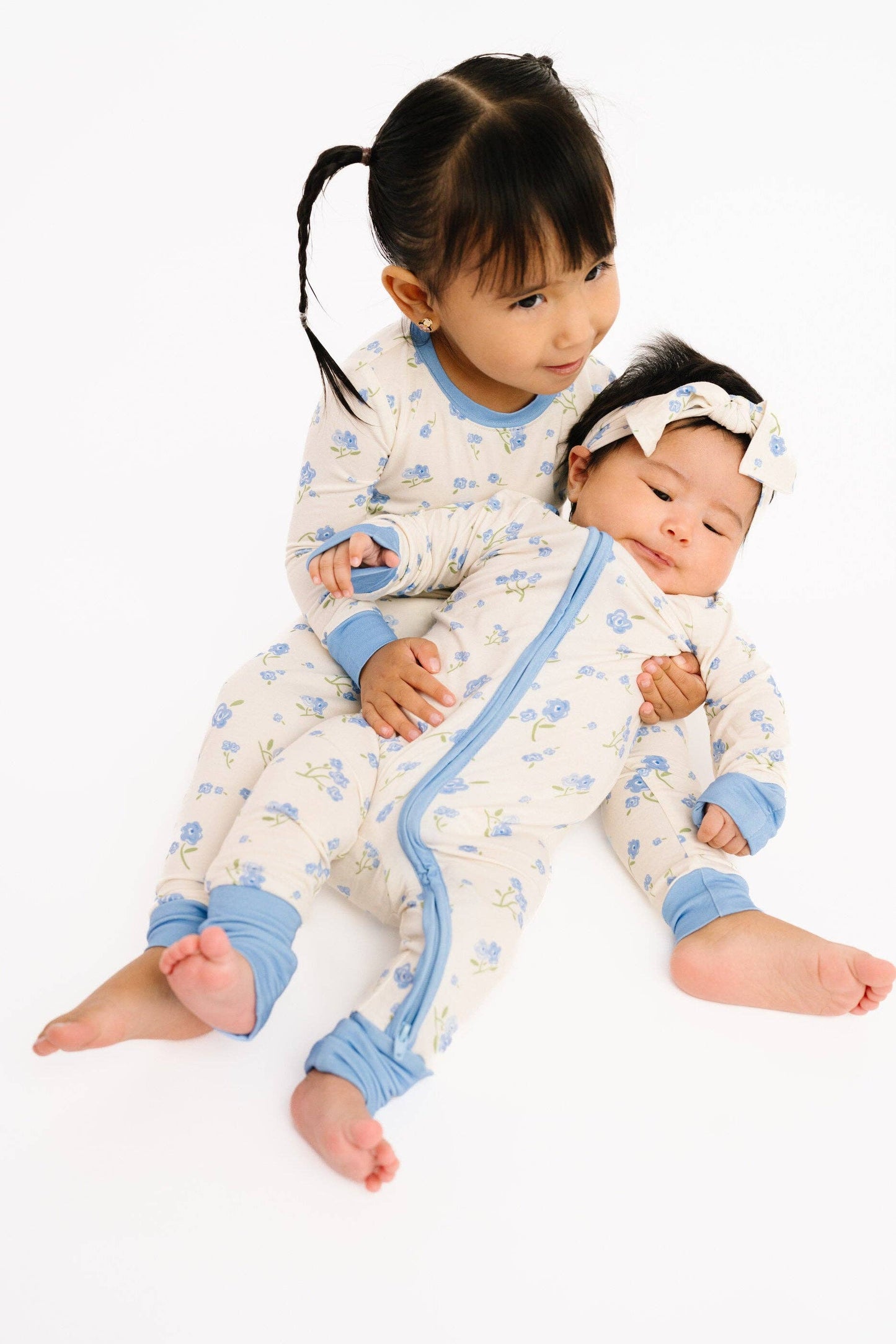 Blue Blooms Bamboo Sleeper: 0-3M