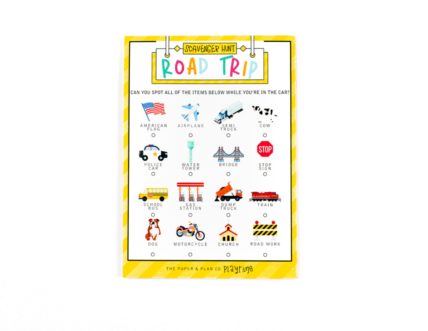 Playtime Road Trip Scavenger Hunt Pad