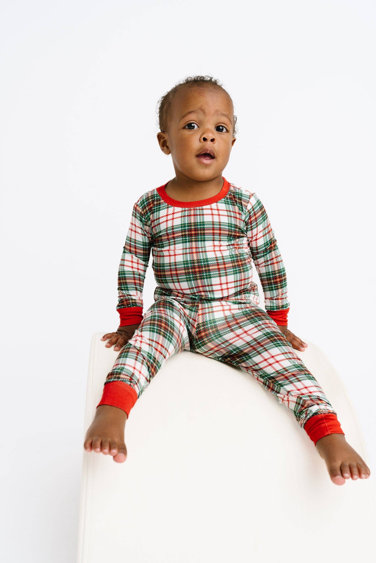 Christmas Plaid Bamboo Set
