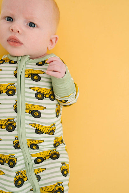 Dump Trucks Bamboo Sleeper: 0-3M