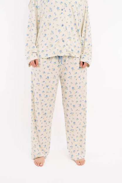 Blue Blooms Women's Bamboo Set