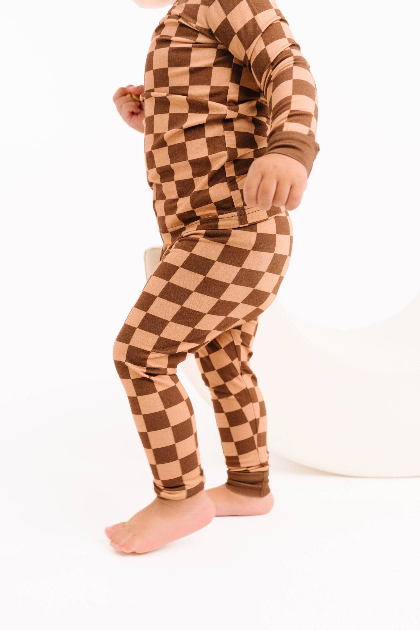 Espresso Checkered Bamboo Set
