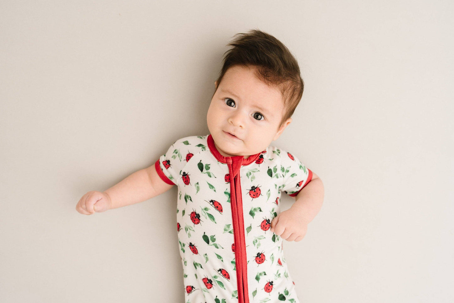 Little Ladybugs Bamboo Short Romper: 3T