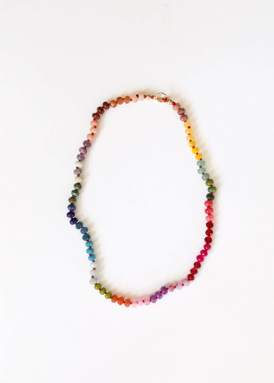 Natural Gemstone Necklace - Gold Rush: 15" Necklace