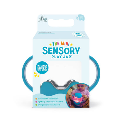 Glo Pals Mini Sensory Jar and Silicone Fun Filler Bundle - Blue: EACH