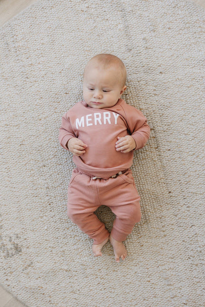 Merry Organic Cotton 2pc Outfit Christmas Baby Toddler Set