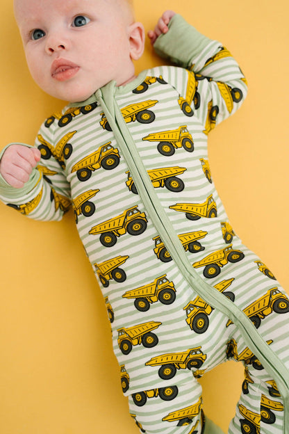 Dump Trucks Bamboo Sleeper: 0-3M