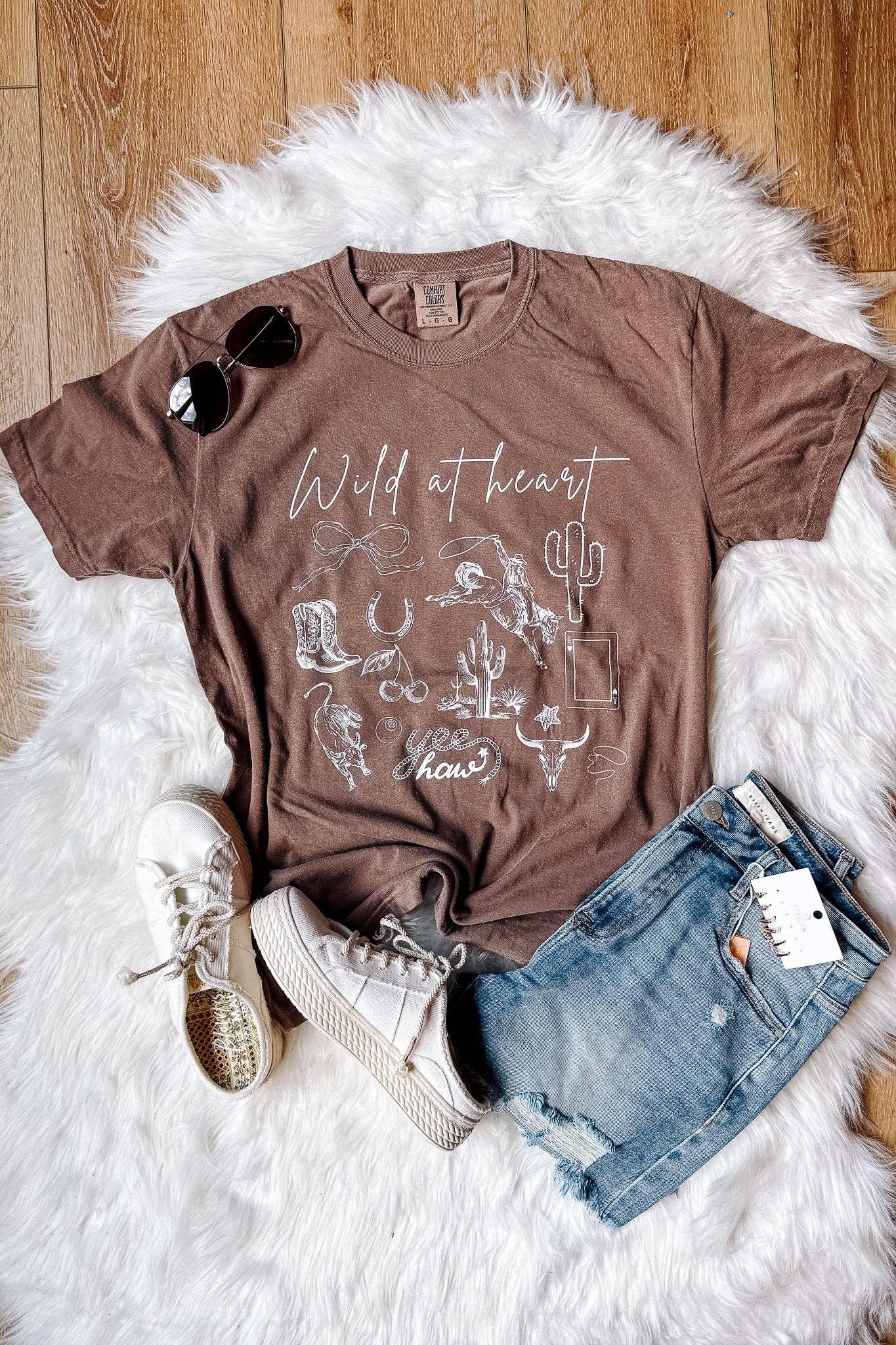 Wild At Heart Graphic Tee - Espresso