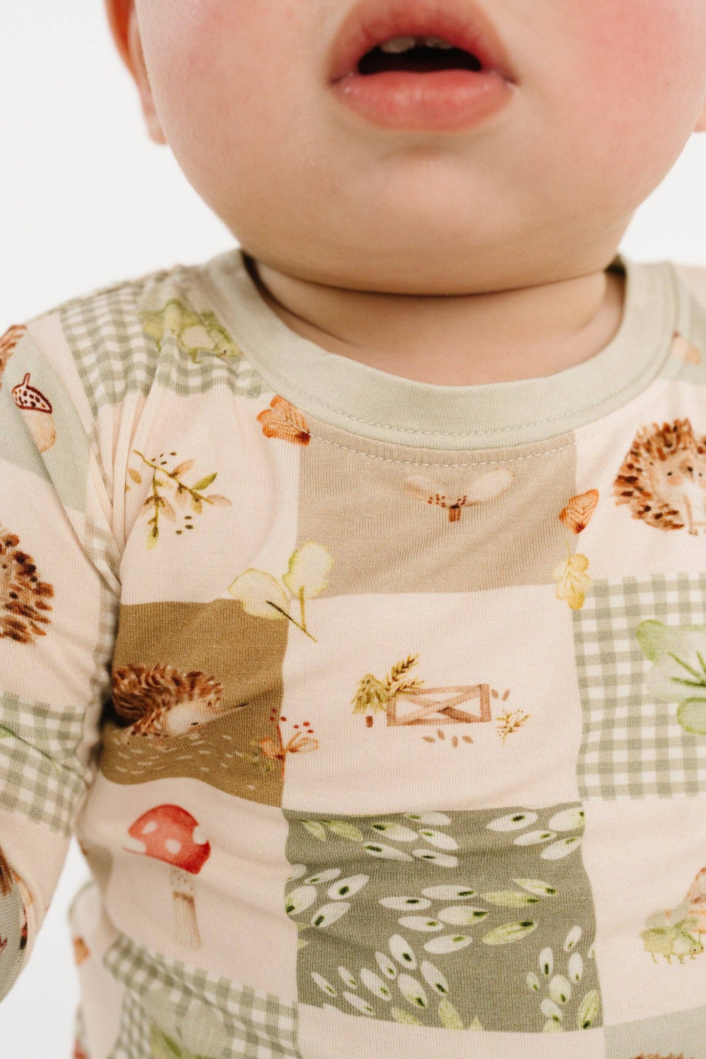 Hedgehog Patchwork Bamboo Set