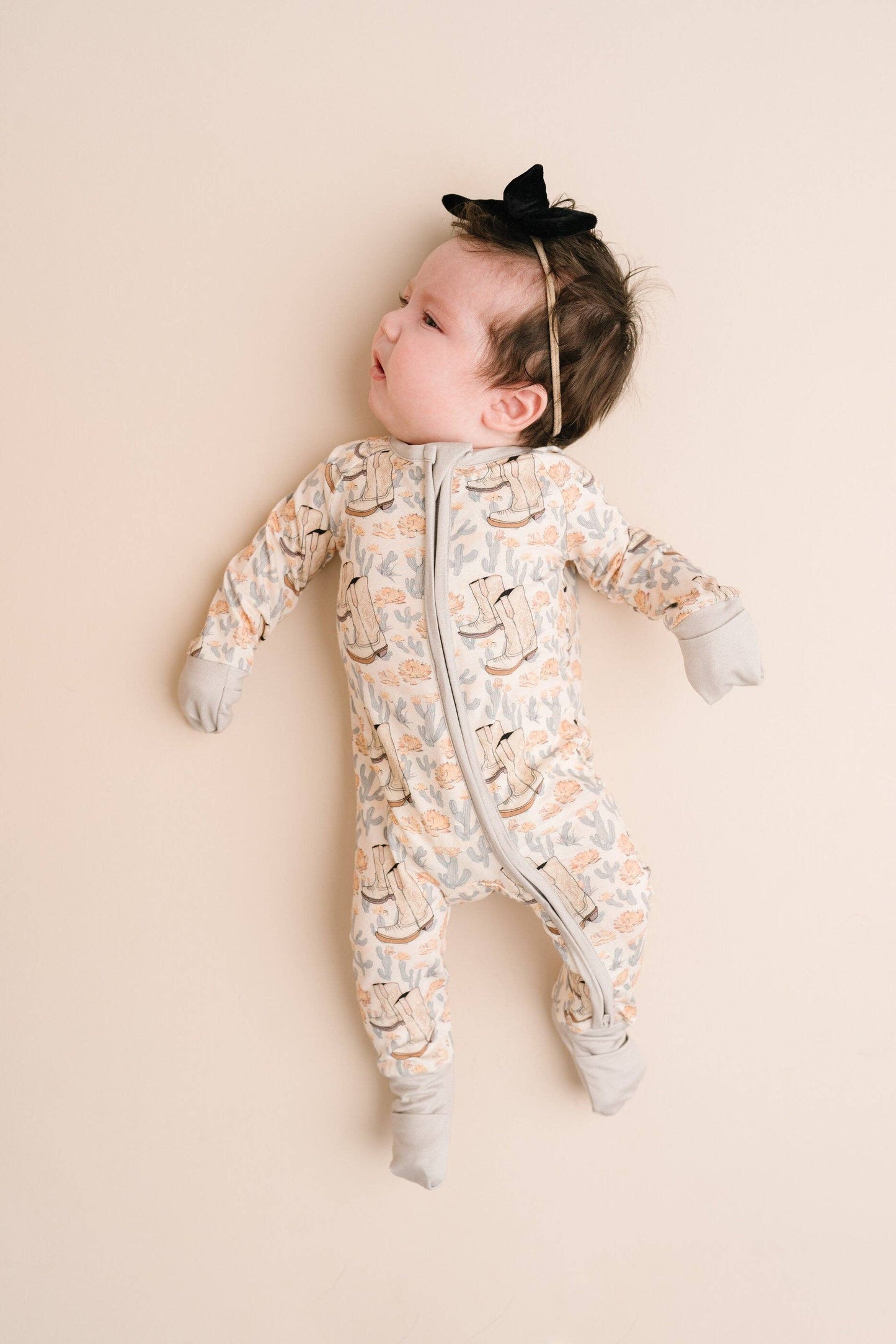 Floral Cowgirl Bamboo Sleeper: 3-6 months