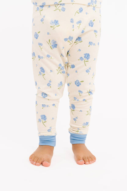 Blue Blooms Bamboo Set