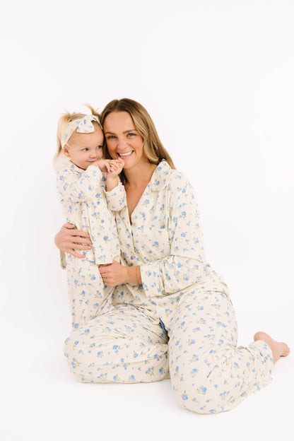 Blue Blooms Women's Bamboo Set