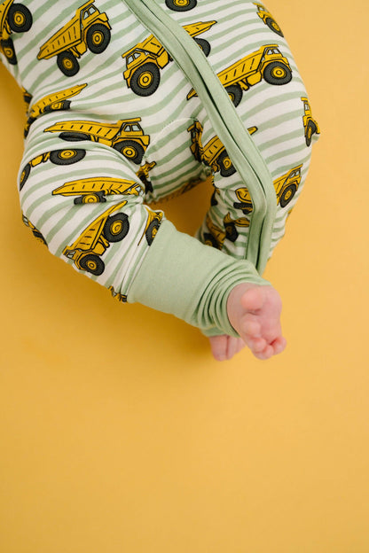 Dump Trucks Bamboo Sleeper: 0-3M