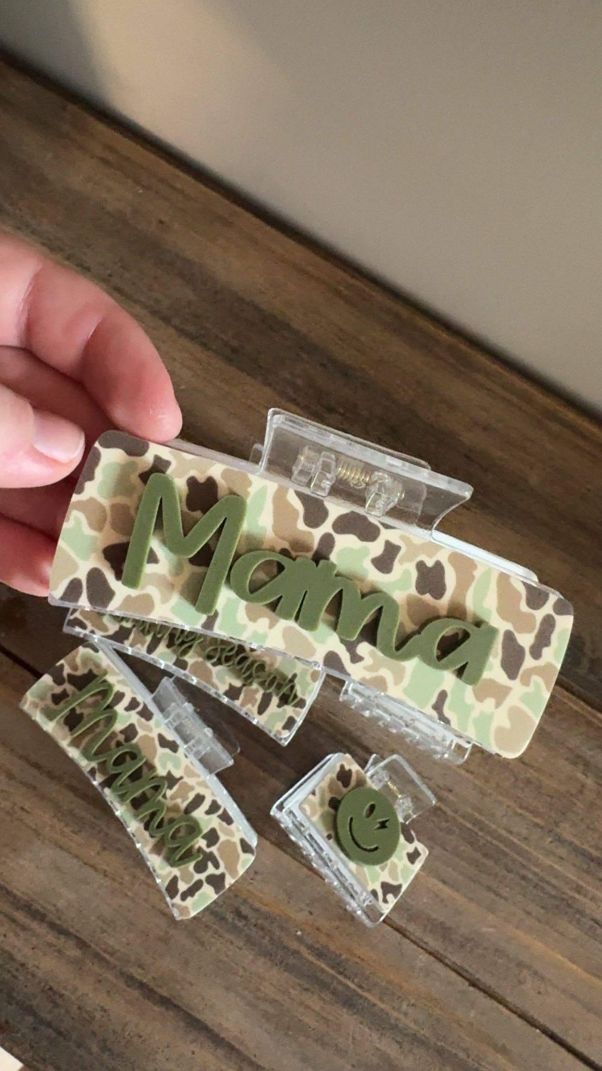 Camo Claw Clips: Mama